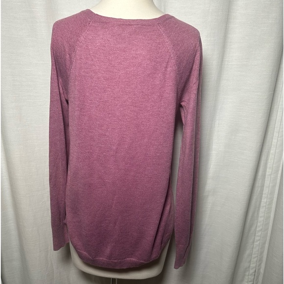 LOFT Long-Sleeve Plum Light-Weight Sweater - Picture 3 of 8
